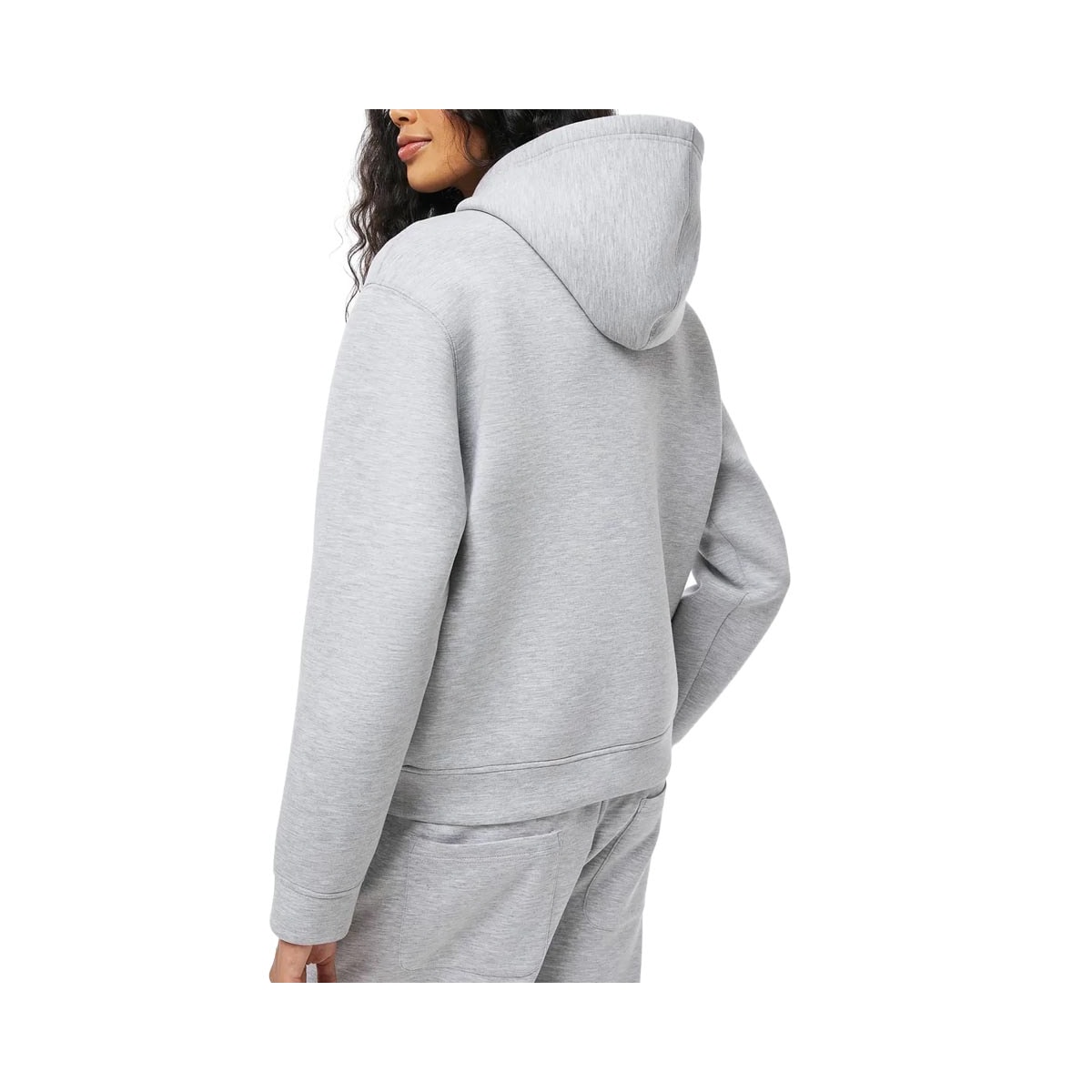 Blusa Hering Moletom Feminina Aberta Capuz K6q5 Mescla Cinza