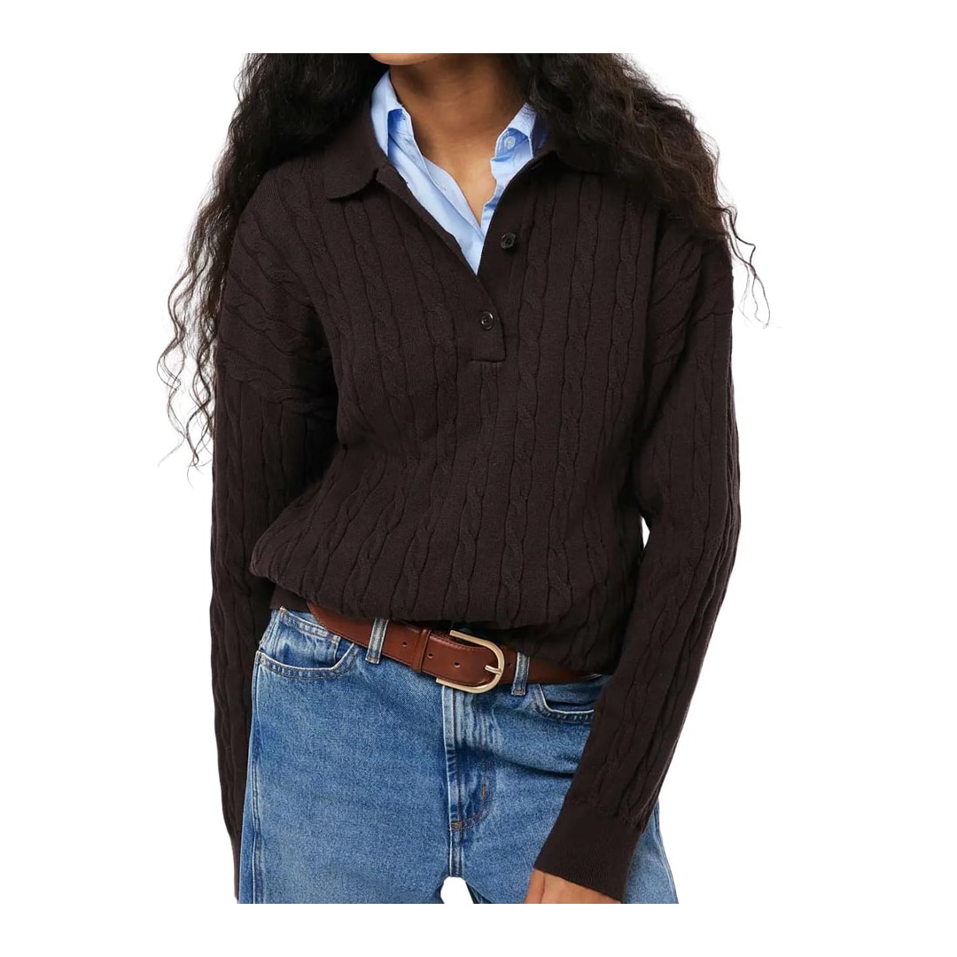 Blusa Hering Polo Em Tricô Feminina K6q3 Coffee Blusa Hering Polo Em Tricô Feminina K6q3 Coffee