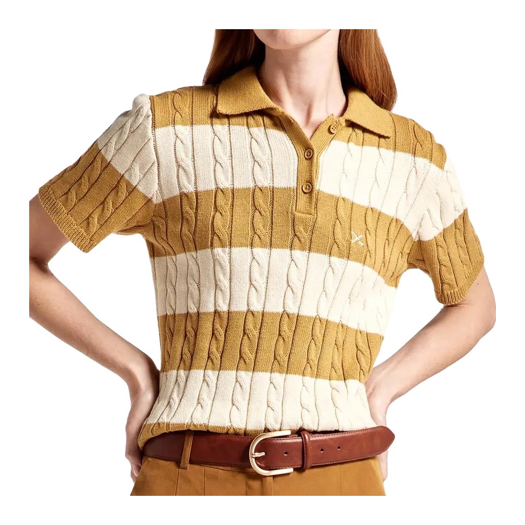 Blusa Hering Polo Em Tricô Fio Tinto K6lz Ocre Blusa Hering Polo Em Tricô Fio Tinto K6lz Ocre
