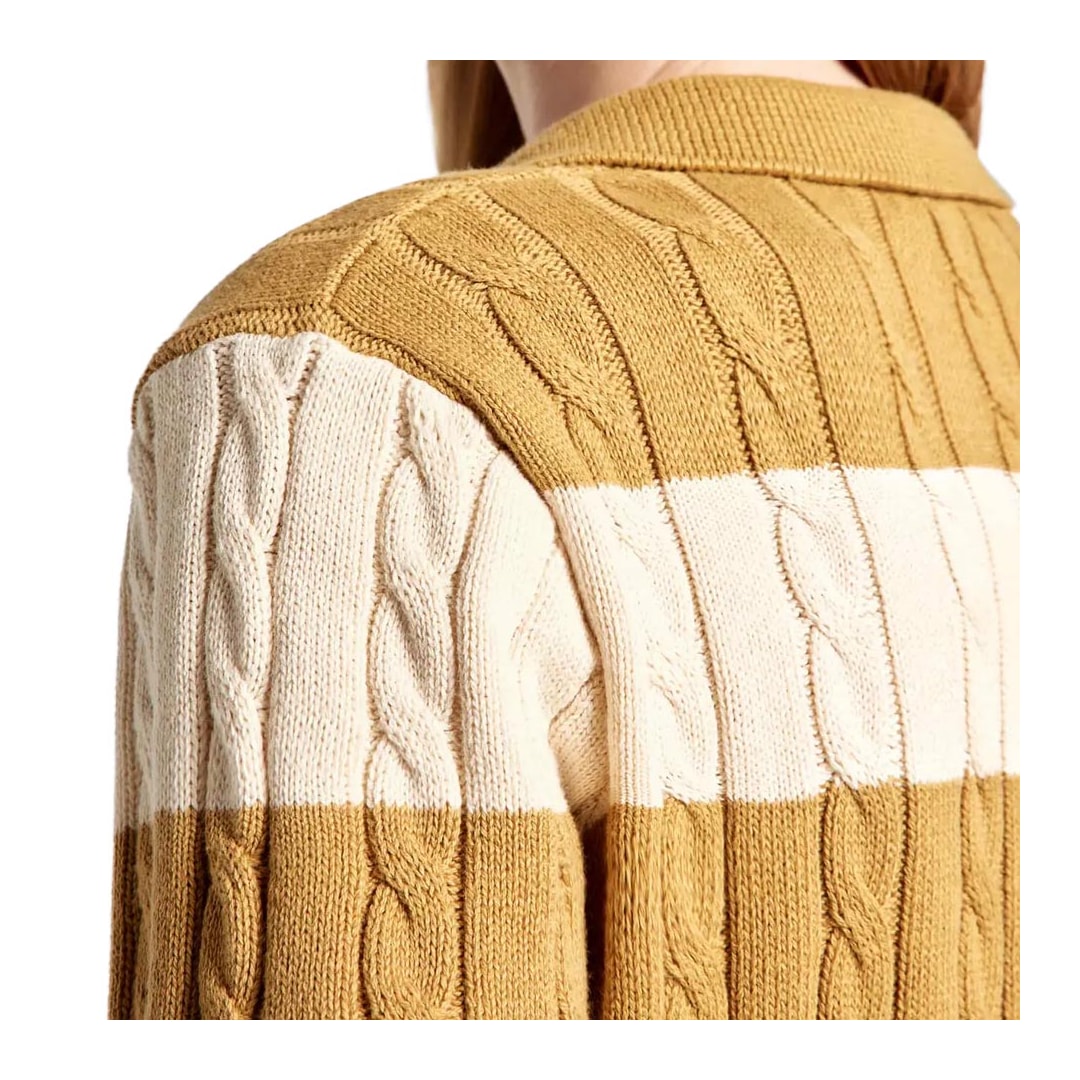 Blusa Hering Polo Em Tricô Fio Tinto K6lz Ocre