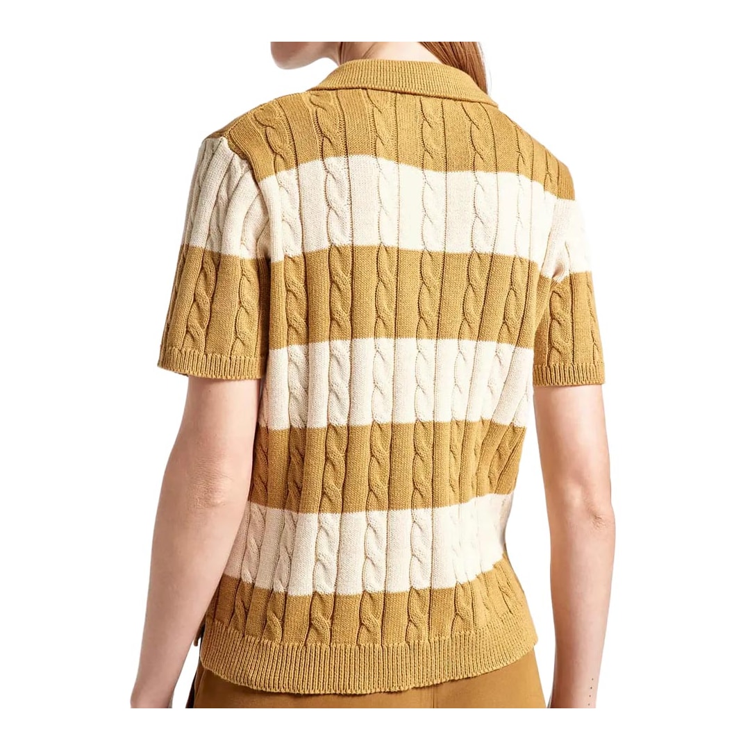 Blusa Hering Polo Em Tricô Fio Tinto K6lz Ocre