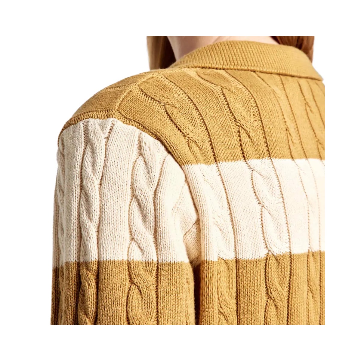 Blusa Hering Polo Em Tricô Fio Tinto K6lz Ocre