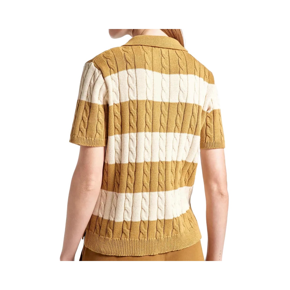 Blusa Hering Polo Em Tricô Fio Tinto K6lz Ocre