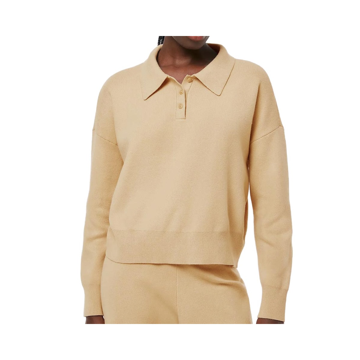 Blusa Hering Polo Feminina De Tricô K6pm Mel Blusa Hering Polo Feminina De Tricô K6pm Mel