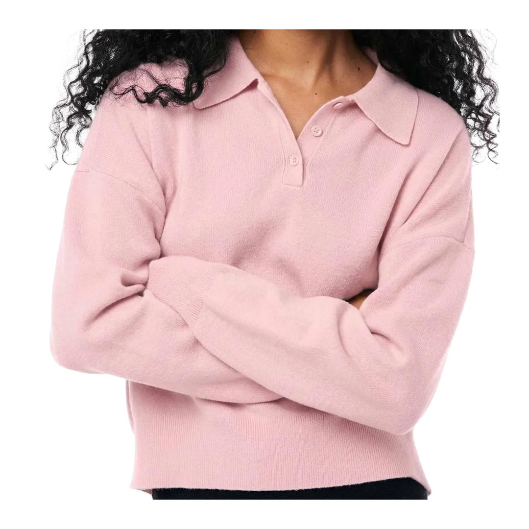 Blusa Hering Polo Feminina De Tricô K6pm Rosa Blusa Hering Polo Feminina De Tricô K6pm Rosa