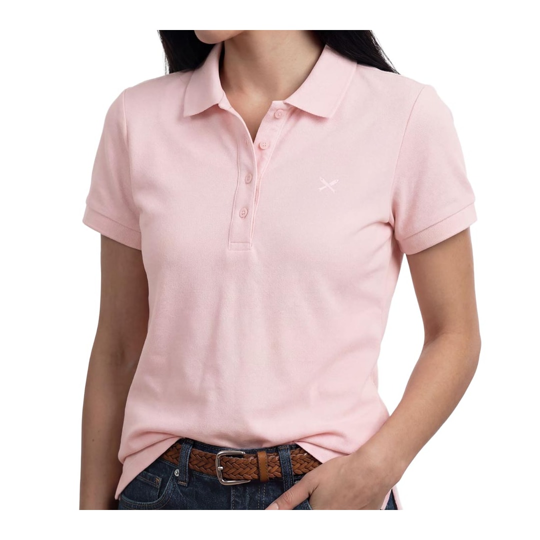 Blusa Hering Polo Feminina Manga Curta Piquet 4HBW Rosa