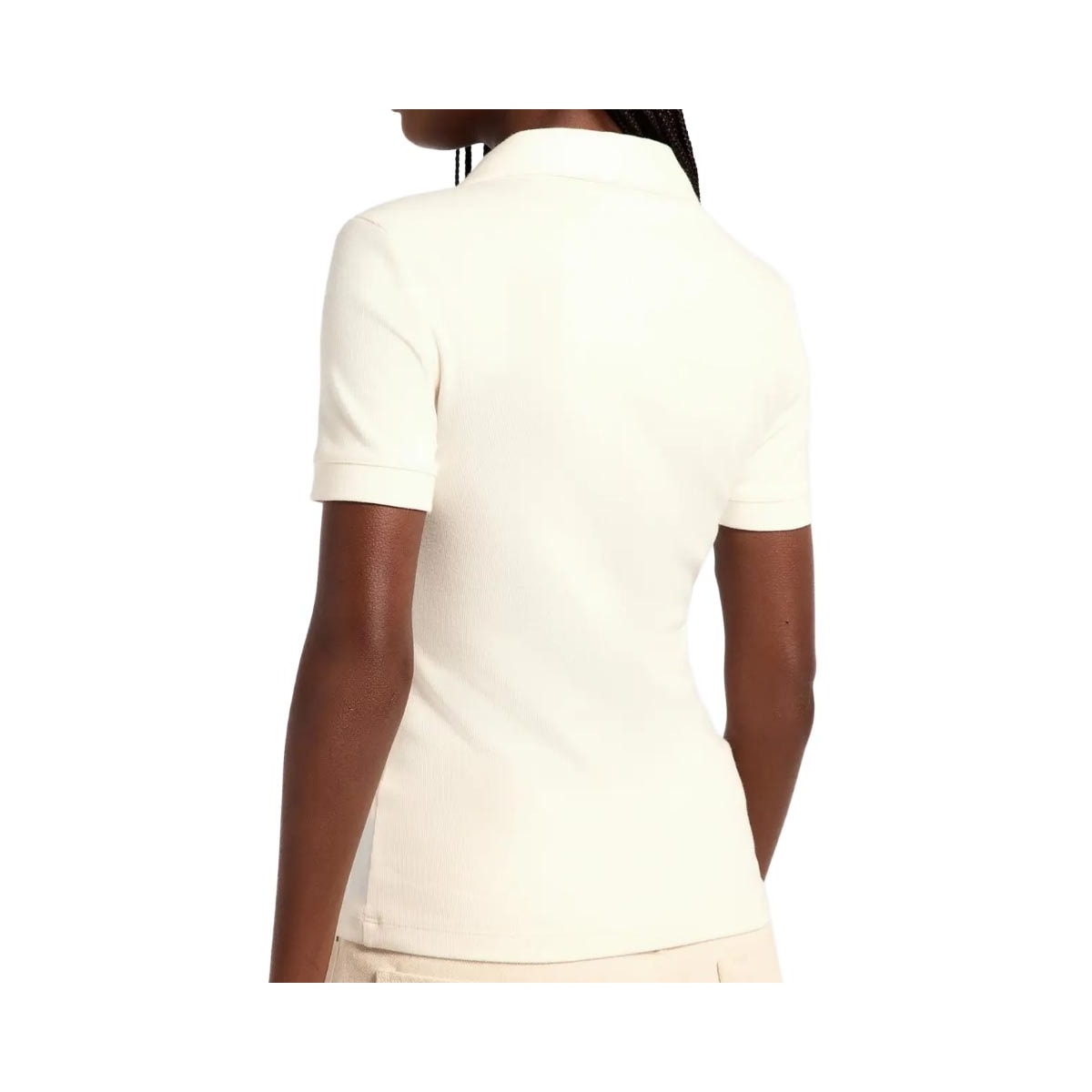 Blusa Hering Polo Ribana Ultra Soft Feminina 4HA2 Branco Off