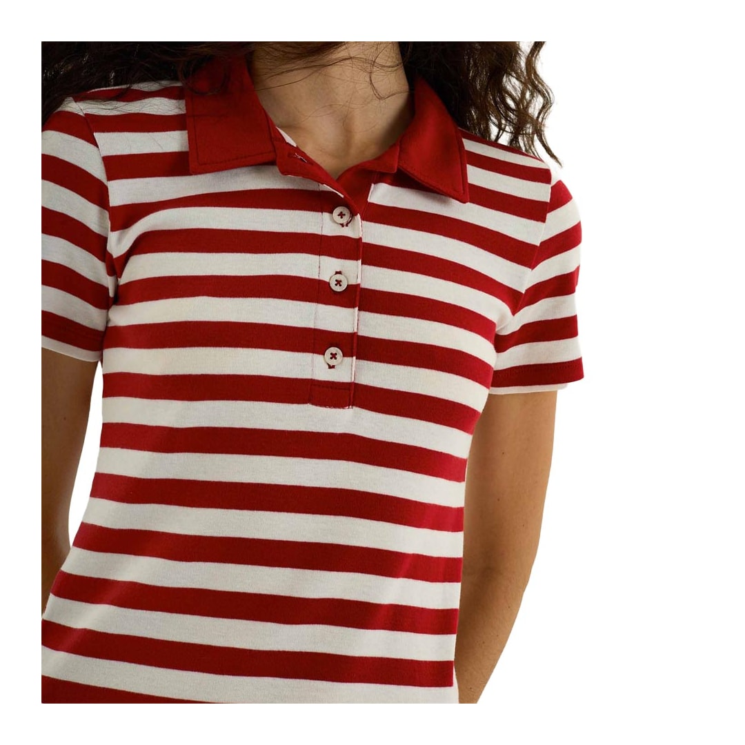Blusa Hering Polo Super Slim Em Ribana 4HBP Vermelho Blusa Hering Polo Super Slim Em Ribana 4HBP Vermelho
