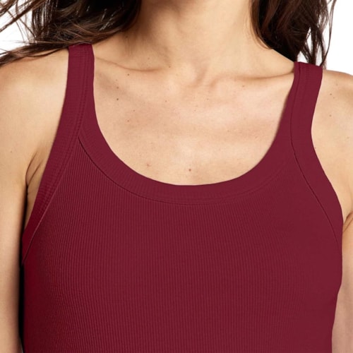 Detalhe - Blusa Hering sem Manga N1TE Marsala