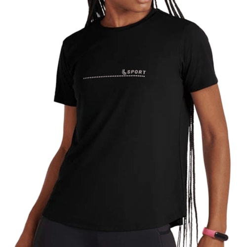 Detalhe - Blusa Lupo Feminina Fitness 77052 Preta