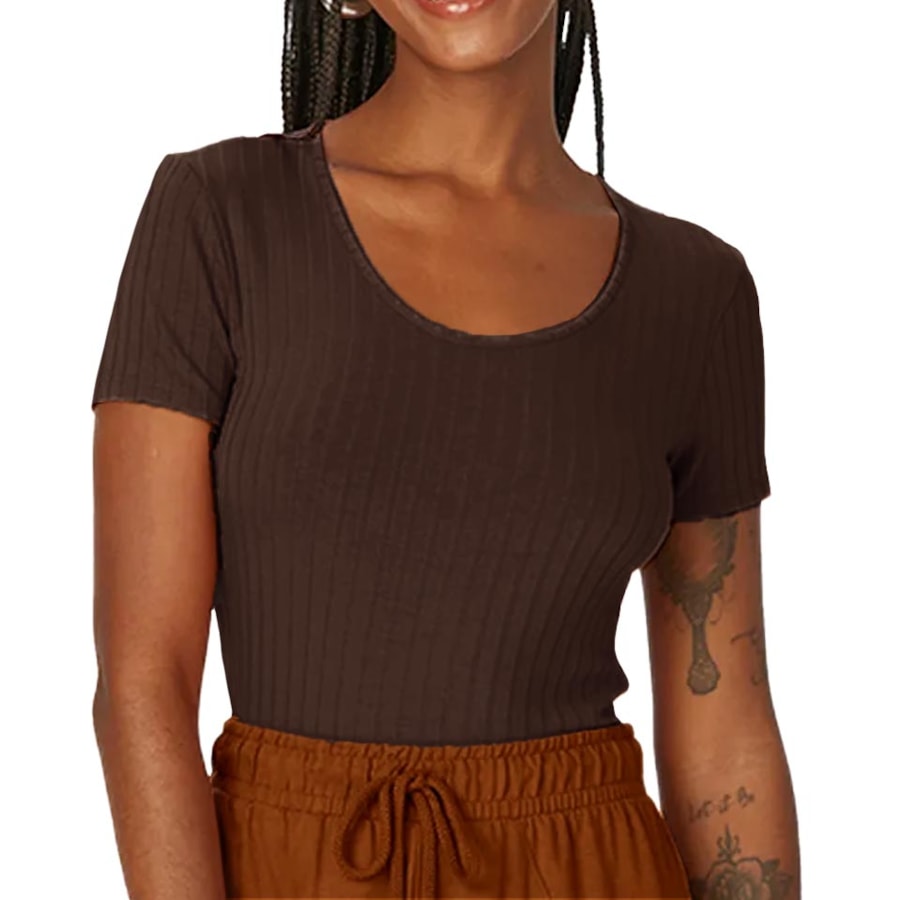 Blusa Malwee De Malha M/M 50615 Chocolate