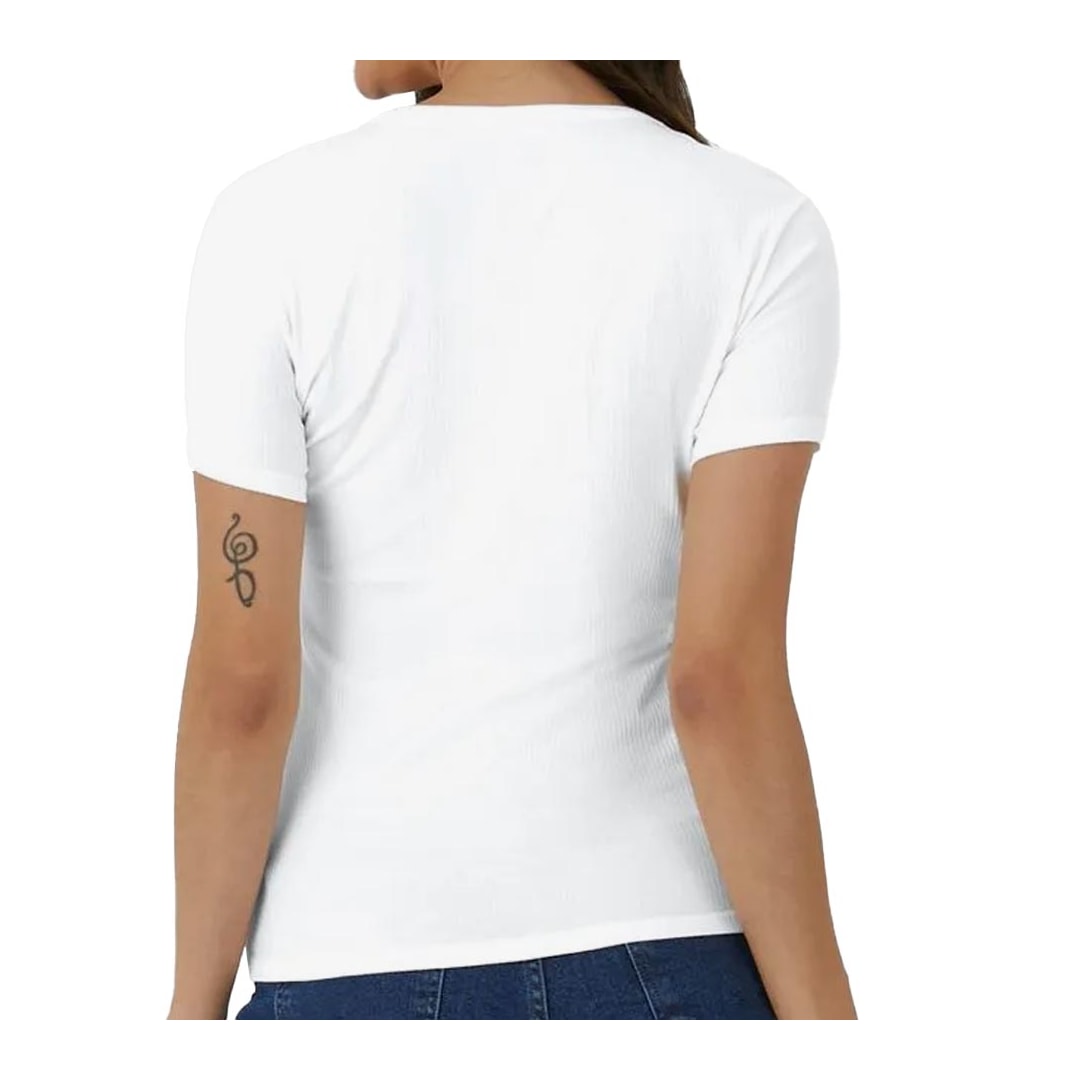 Blusa Malwee De Malha Meia Manga 127045 Branca Blusa Malwee De Malha Meia Manga 127045 Branca