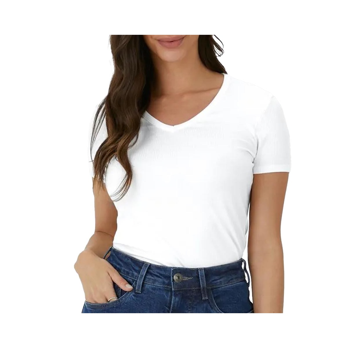 Blusa Malwee De Malha Meia Manga 127045 Branca Blusa Malwee De Malha Meia Manga 127045 Branca