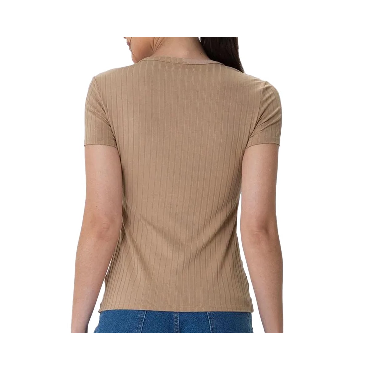 Blusa Malwee De Malha Meia Manga 127045 Nude