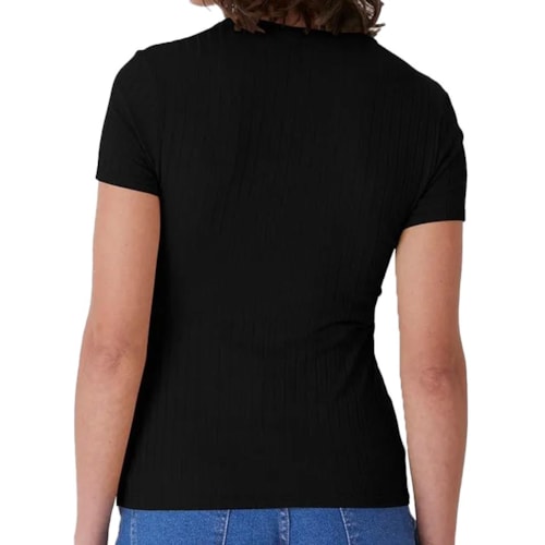 Detalhe - Blusa Malwee De Malha Meia Manga 127045 Preto