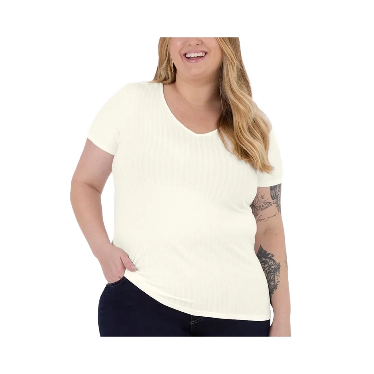 Blusa Malwee De Malha Meia Manga 87857 Off White Blusa Malwee De Malha Meia Manga 87857 Off White