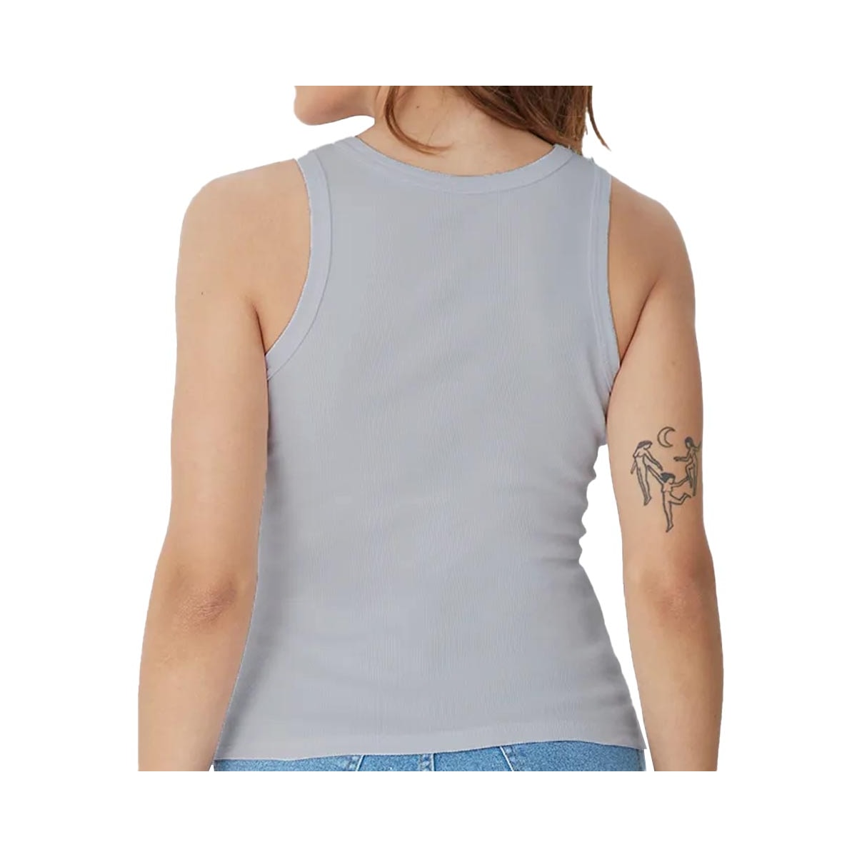 Blusa Malwee De Malha Sem Manga 119205 Cinza