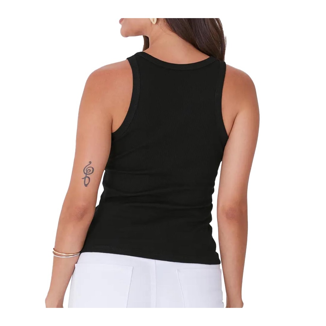 Blusa Malwee De Malha Sem Manga 119205 Preto