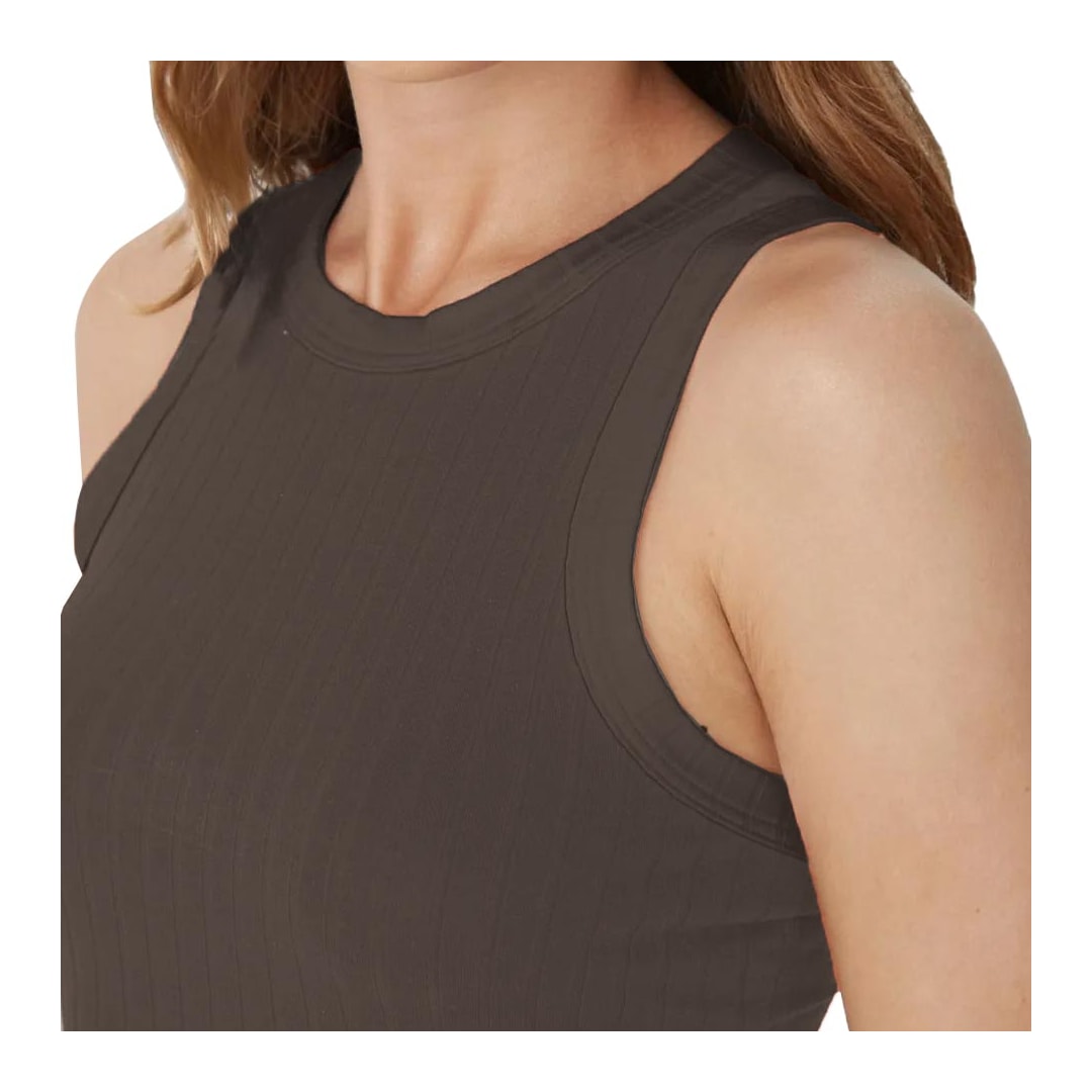 Blusa Malwee De Malha Sem Manga 79308 Chocolate