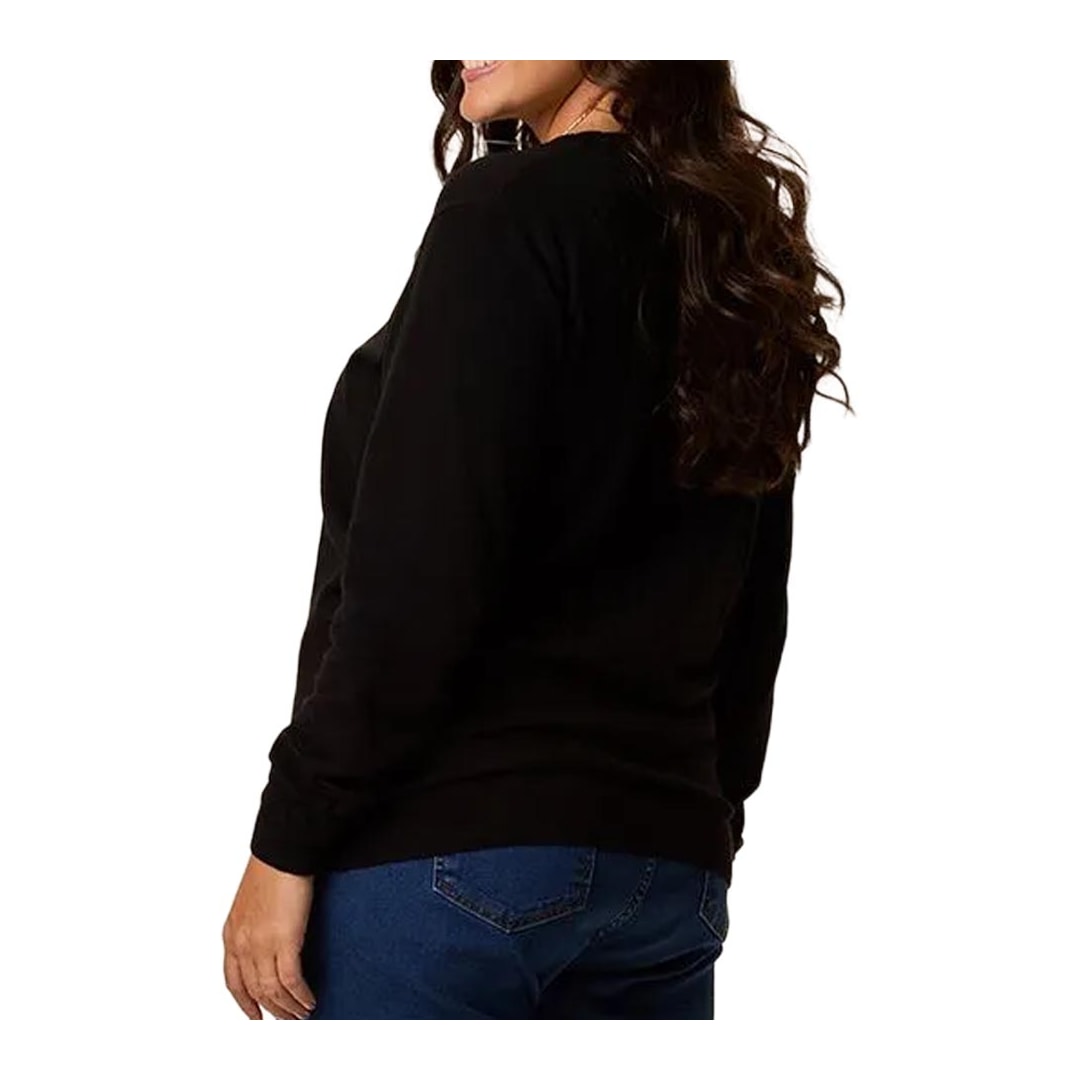 Blusa Malwee De Tricô Feminina Fechada 90743 Preto Blusa Malwee De Tricô Feminina Fechada 90743 Preto