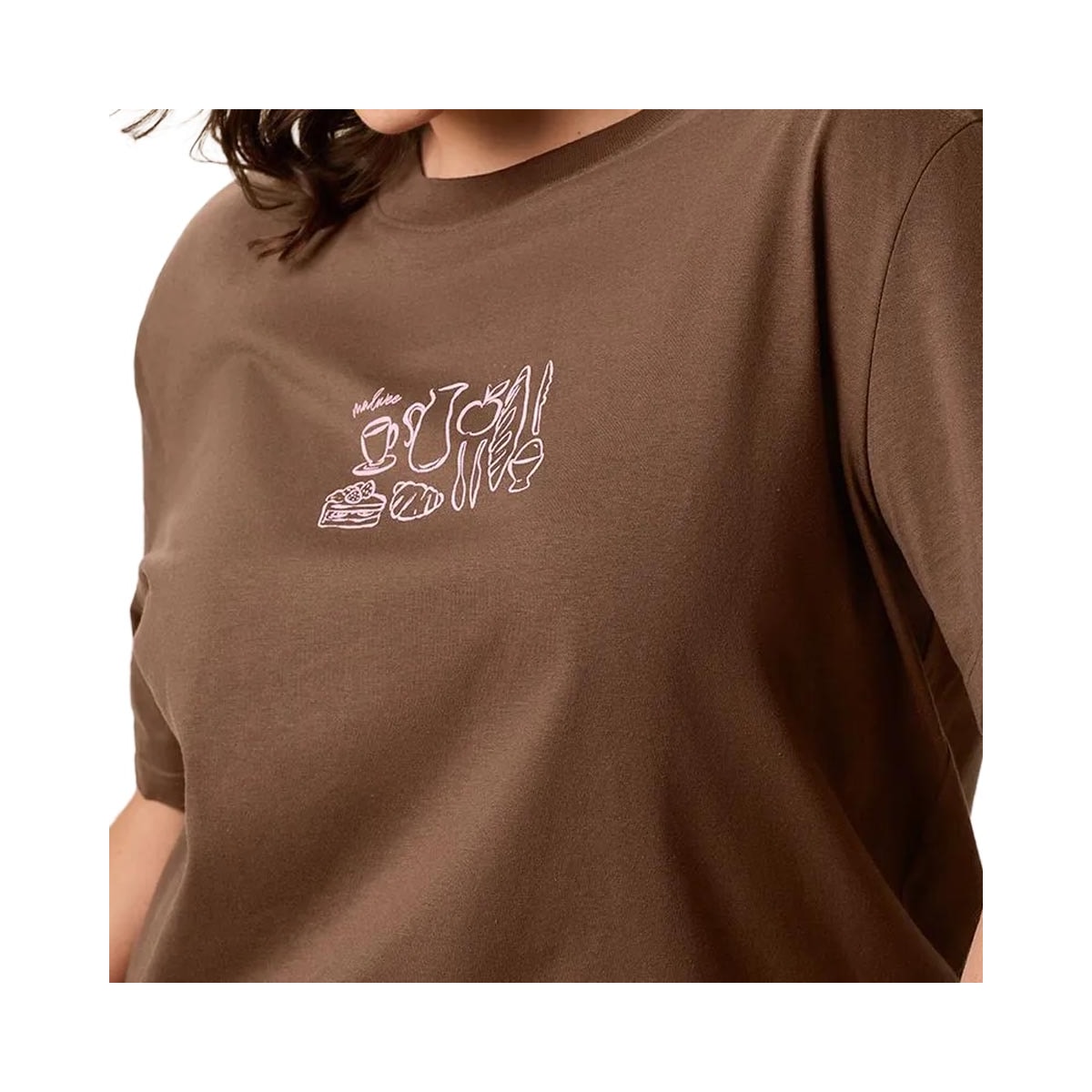Blusa Malwee Em Algodão 1000134554 Coffee