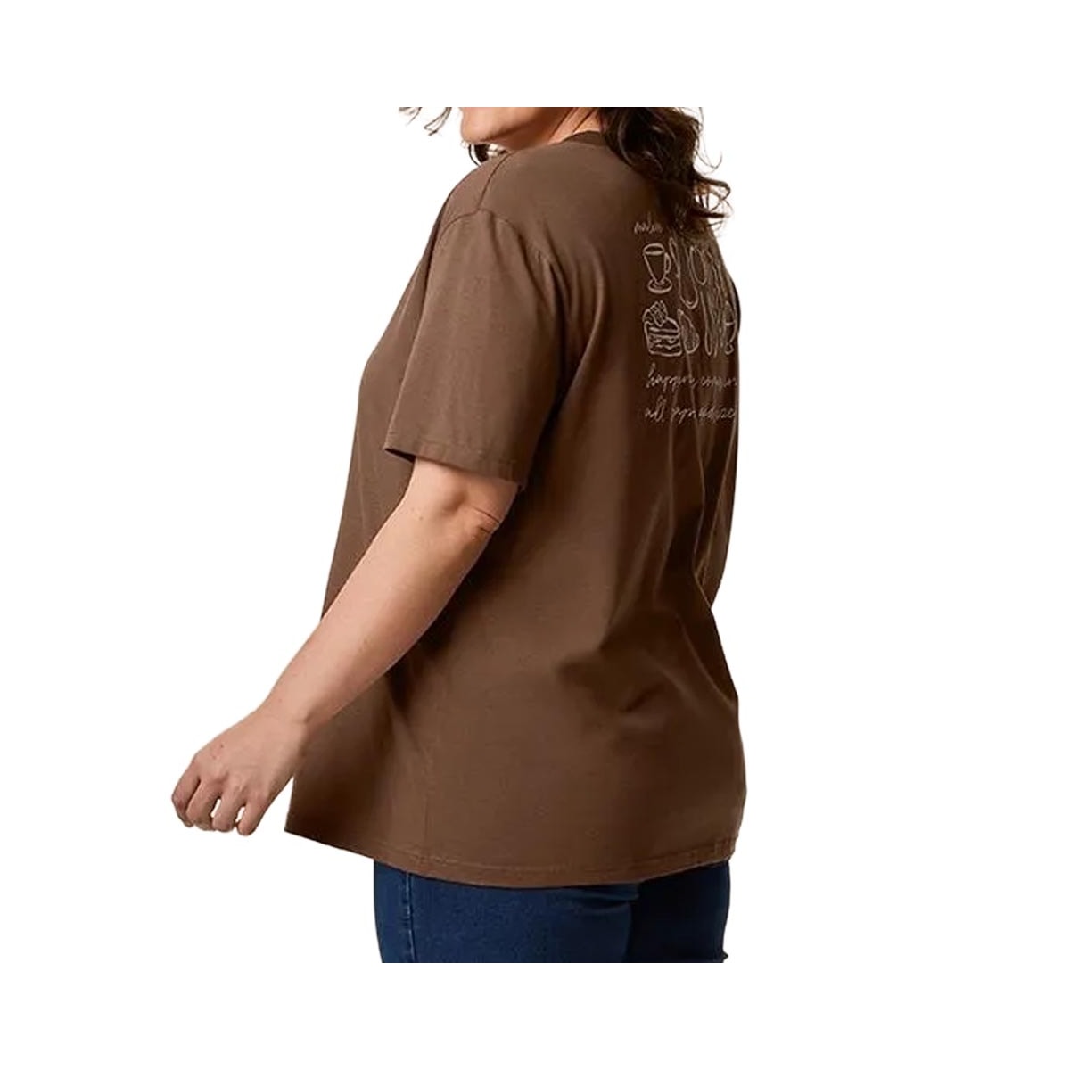 Blusa Malwee Em Algodão 1000134554 Coffee