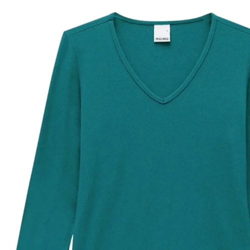 Blusa Malwee Feminina Manga Longa 54823 Verde