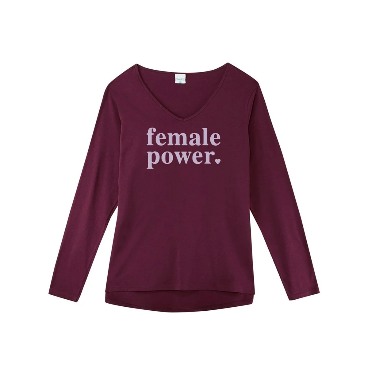 Blusa Malwee Feminina Manga Longa Plus 94160 Marsala