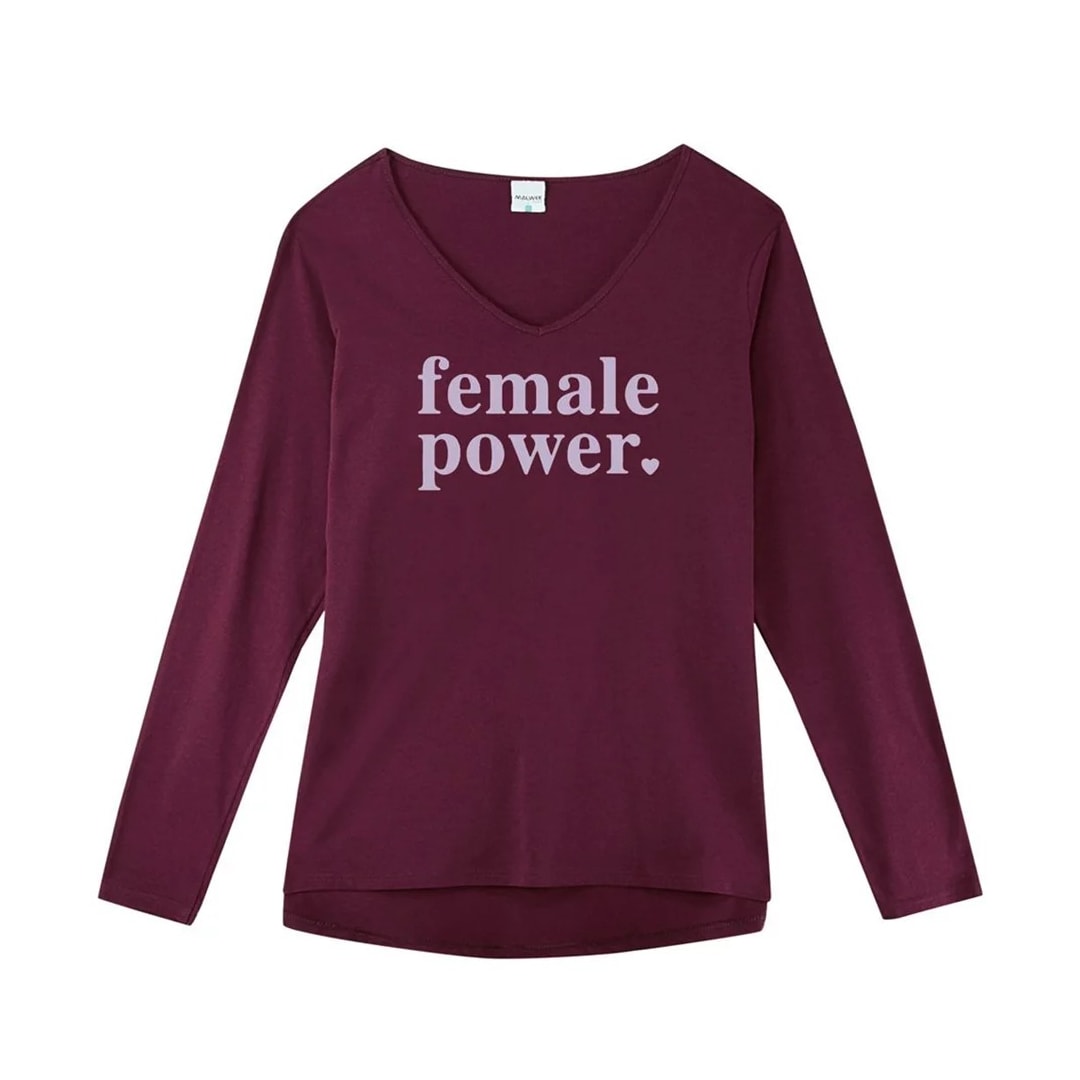 Blusa Malwee Feminina Manga Longa Plus 94160 Marsala Blusa Malwee Feminina Manga Longa Plus 94160 Marsala