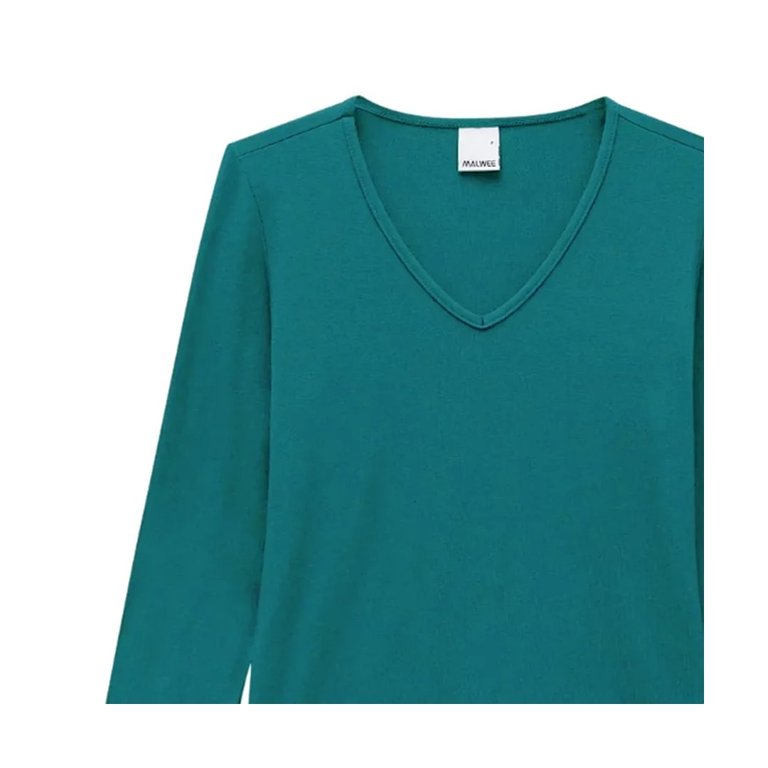 Blusa Malwee Manga Longa 54823 Verde Blusa Malwee Manga Longa 54823 Verde