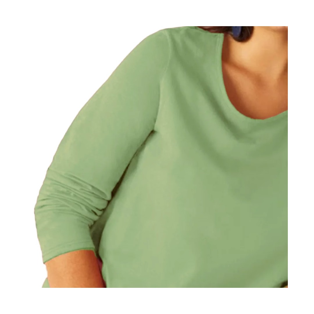 Blusa Malwee Manga Longa Plus 94139 Verde