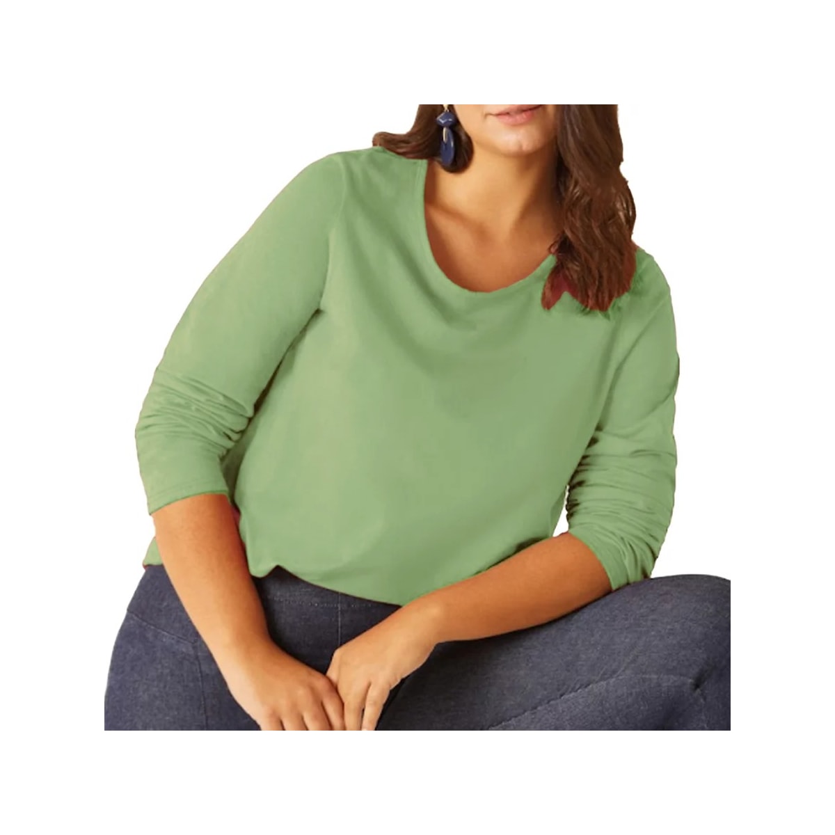 Blusa Malwee Manga Longa Plus 94139 Verde Blusa Malwee Manga Longa Plus 94139 Verde