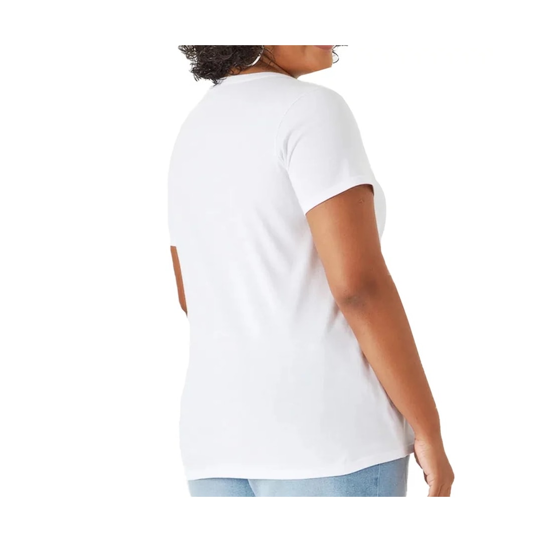 Blusa Malwee Meia Manga 87841 Plus Branco