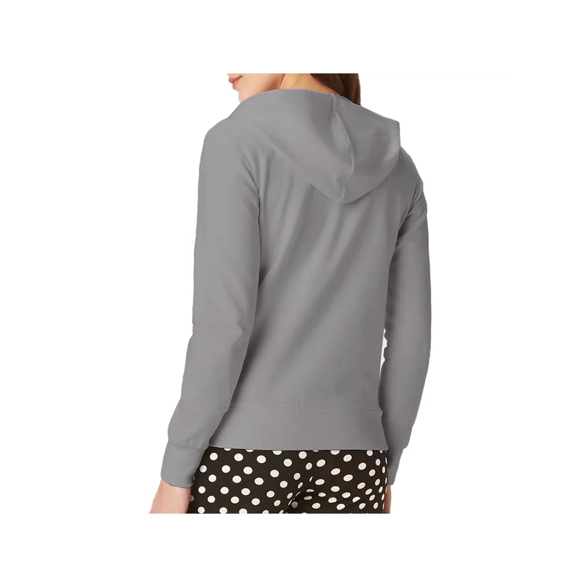 Blusa Malwee Moletom Aberta Feminina 54826 Mescla Cinza