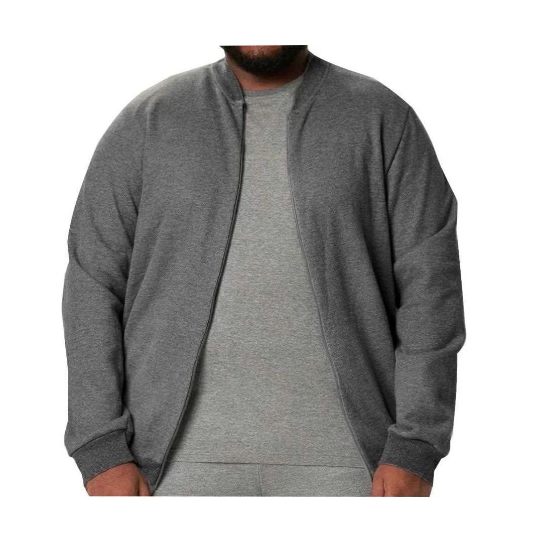Blusa Malwee Moletom Aberta Masculina Plus 94107 Mescla Cinza Blusa Malwee Moletom Aberta Masculina Plus 94107 Mescla Cinza