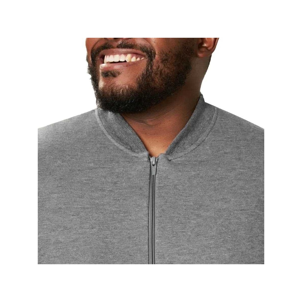 Blusa Malwee Moletom Aberta Masculina Plus 94107 Mescla Cinza