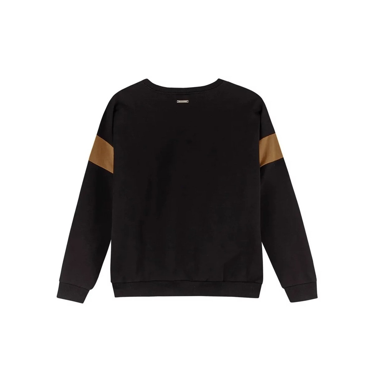 Blusa Malwee Moletom Fechada Feminina 93543 Mescla/Preto