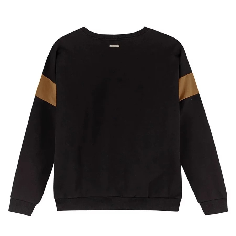 Blusa Malwee Moletom Fechada Feminina 93543 Mescla/Preto Blusa Malwee Moletom Fechada Feminina 93543 Mescla/Preto