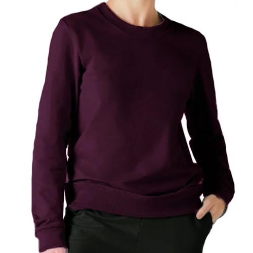 Blusa Malwee Moletom Feminina 26296 Vinho