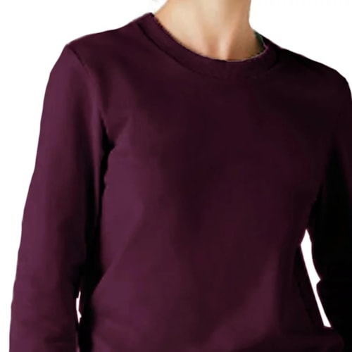 Detalhe - Blusa Malwee Moletom Feminina 26296 Vinho