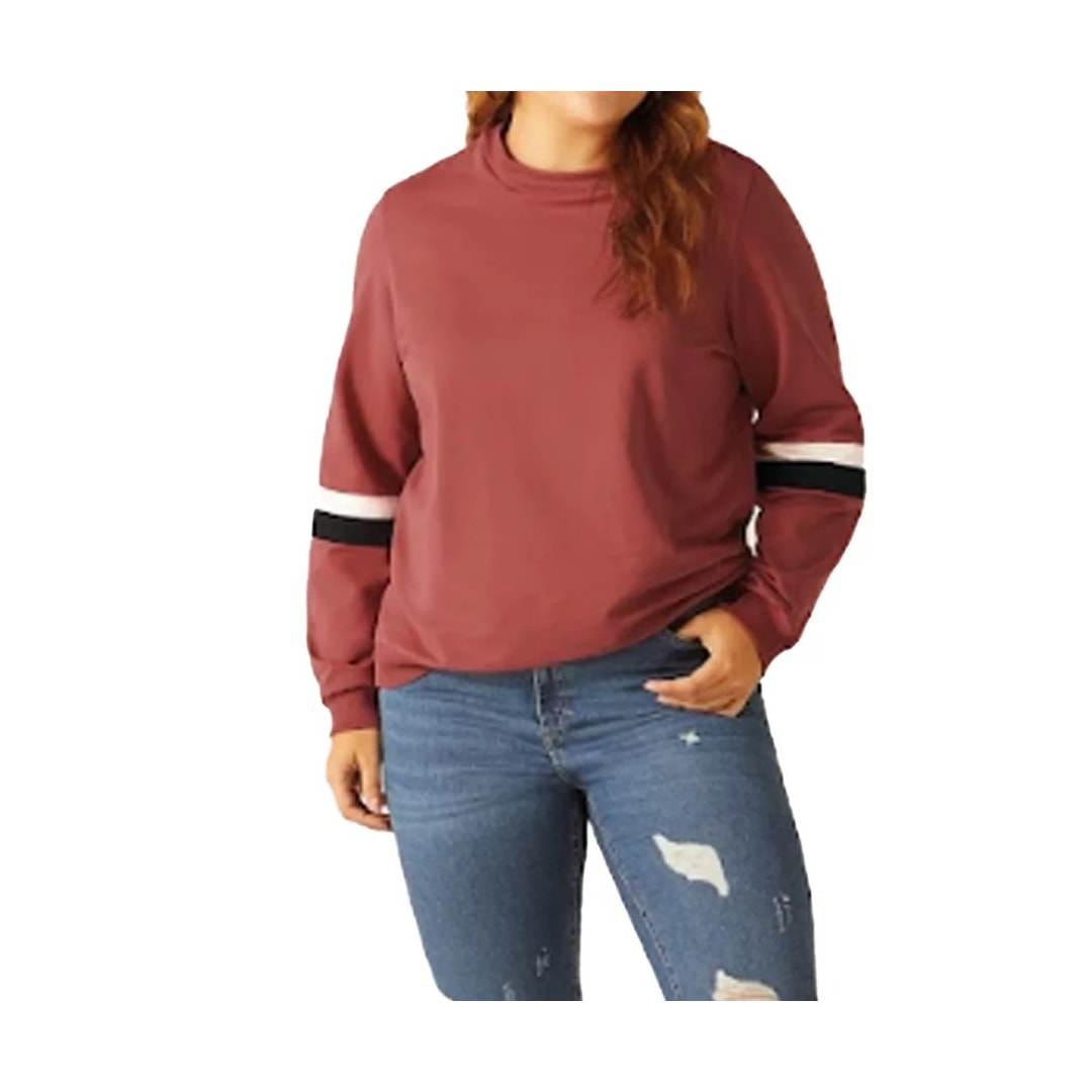 Blusa Malwee Moletom Plus 94156 Goiaba Blusa Malwee Moletom Plus 94156 Goiaba