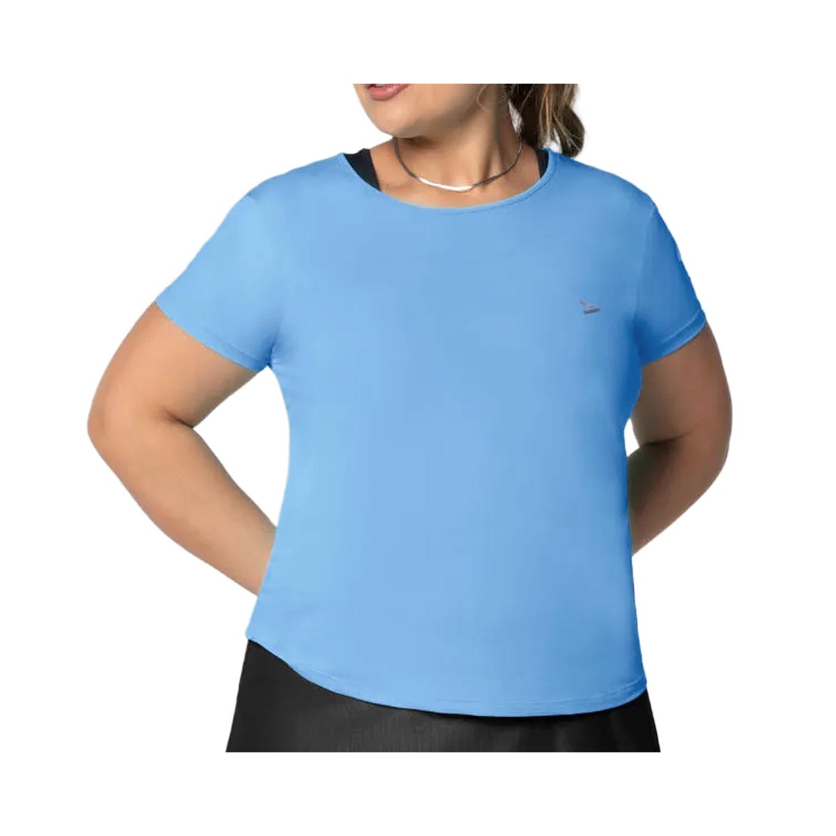 Blusa Mov Formitz Meia Manga Fitness V0009 Azul Sky Blusa Mov Formitz Meia Manga Fitness V0009 Azul Sky