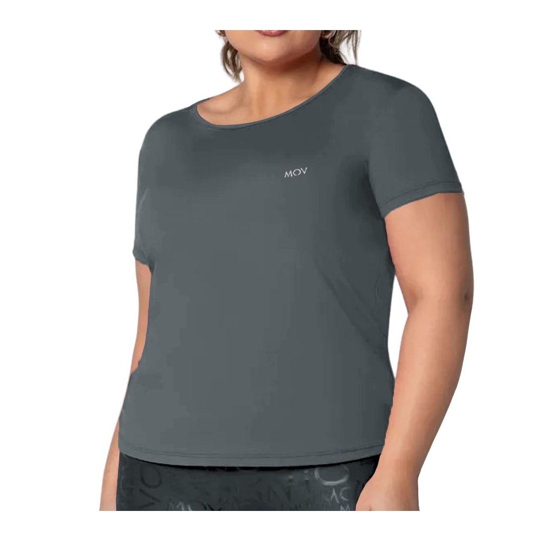 Blusa Mov Formitz Meia Manga Fitness V0009 Grafite Blusa Mov Formitz Meia Manga Fitness V0009 Grafite