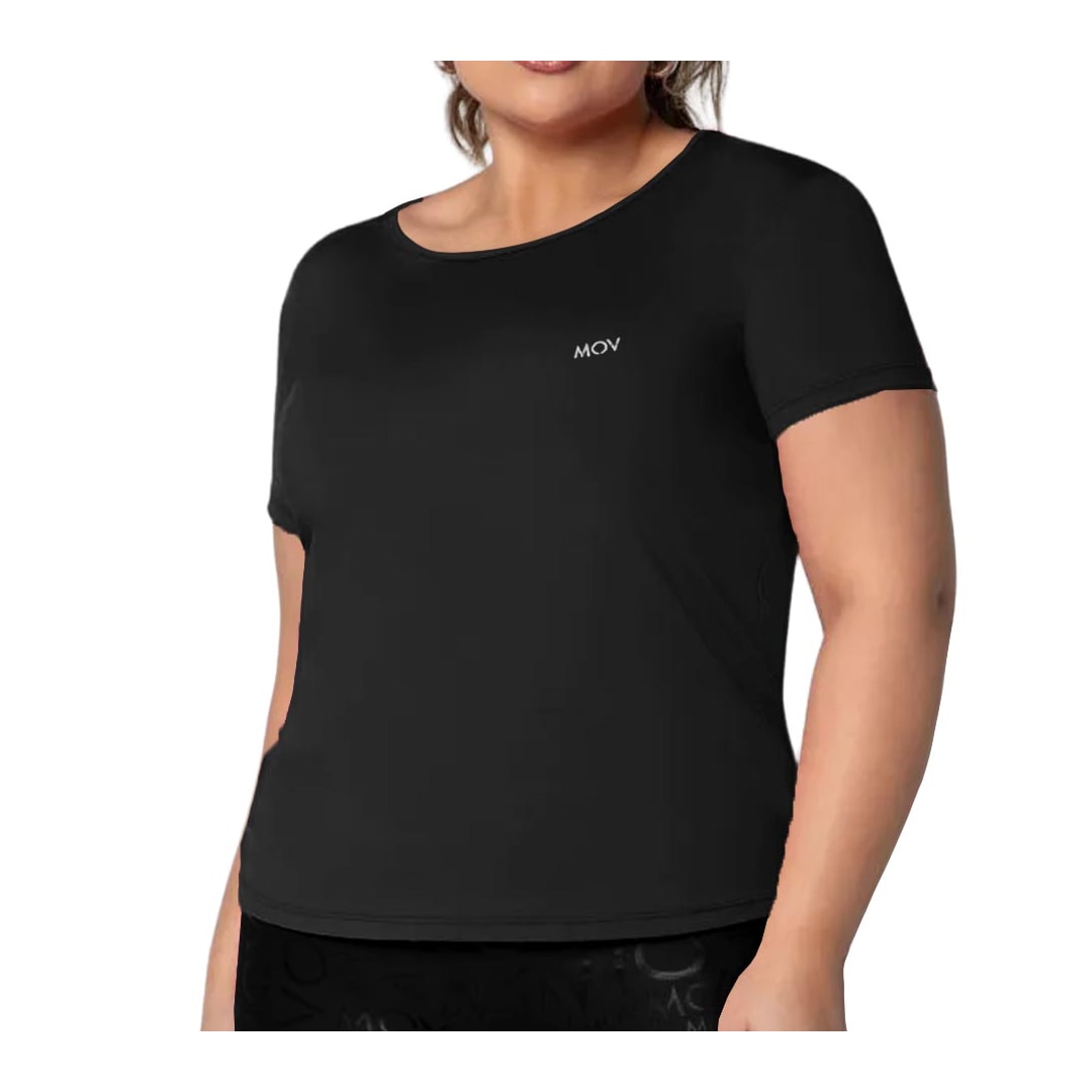 Blusa Mov Formitz Meia Manga Fitness V0009 Preto Blusa Mov Formitz Meia Manga Fitness V0009 Preto