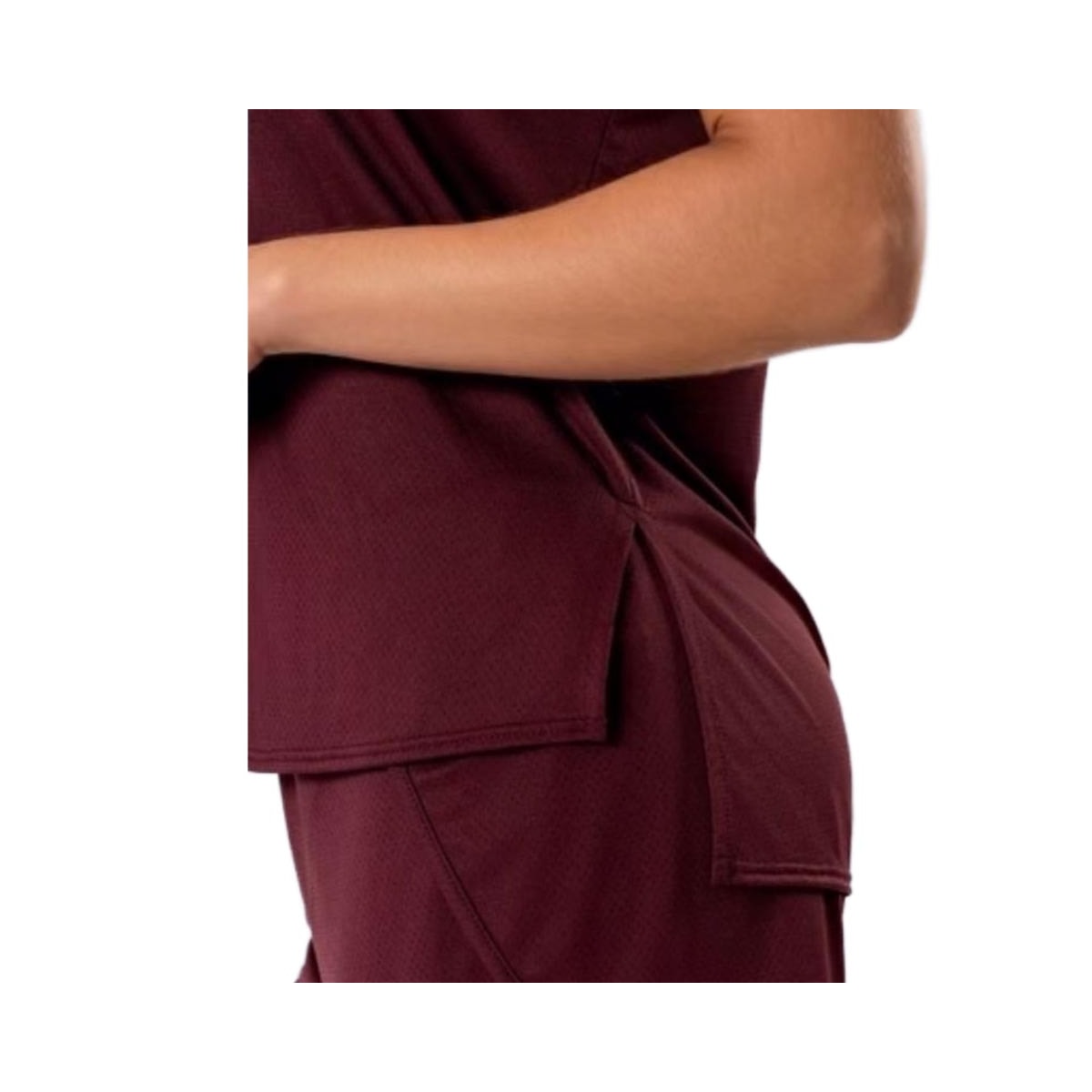 Blusa Mov Hole Fitness M0424 Burgundy Blusa Mov Hole Fitness M0424 Burgundy