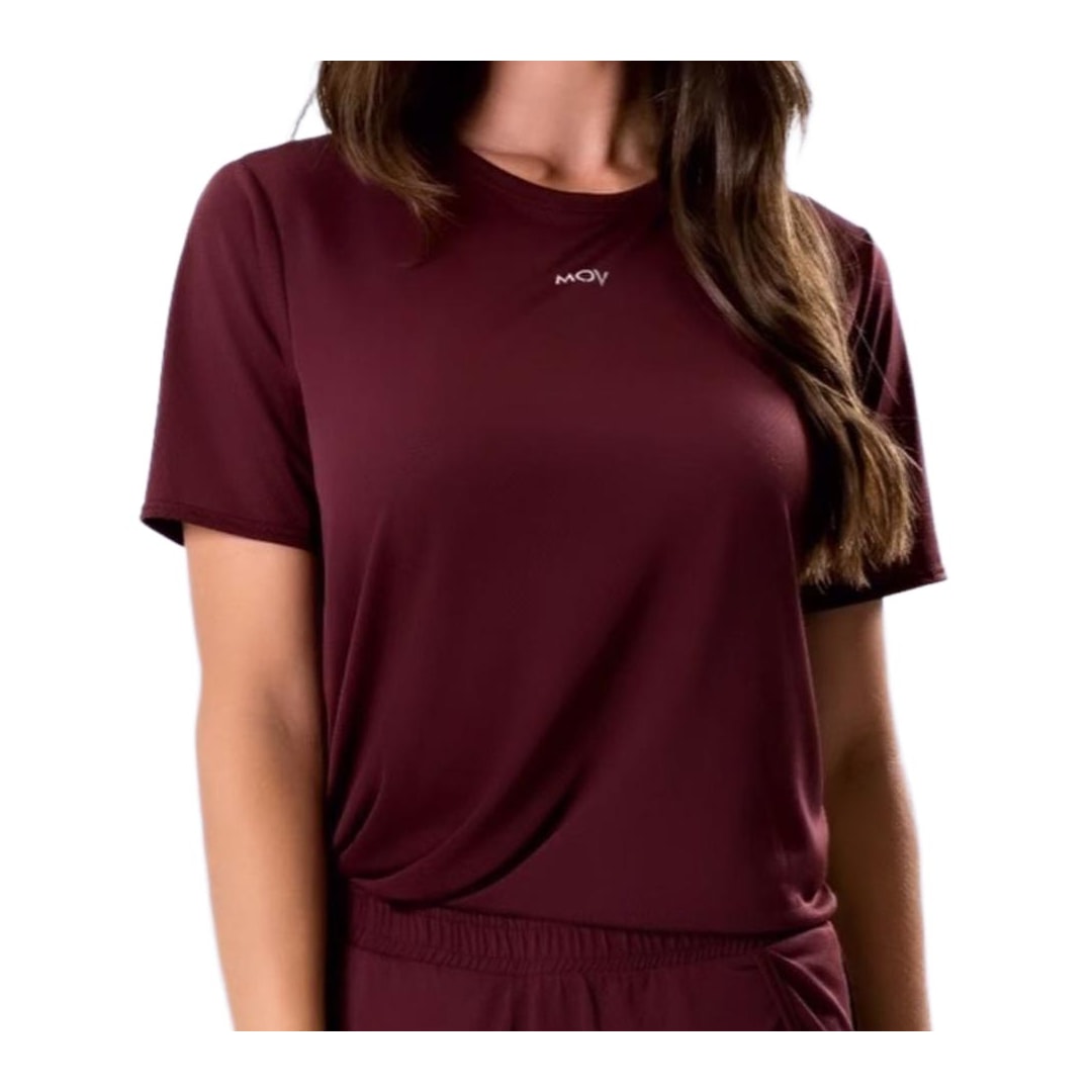 Blusa Mov Hole Fitness M0424 Burgundy Blusa Mov Hole Fitness M0424 Burgundy