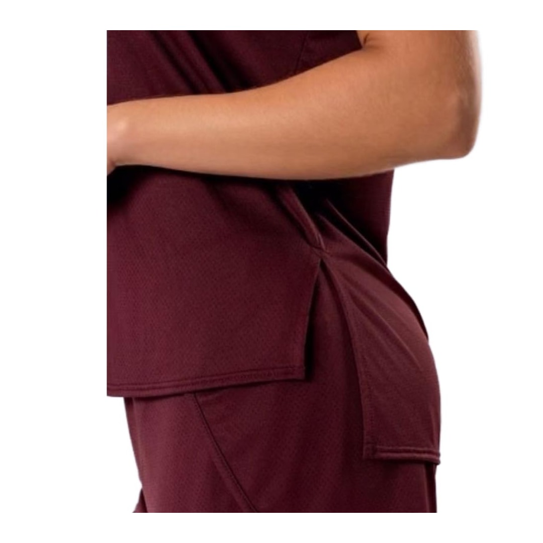 Blusa Mov Hole Fitness M0424 Burgundy