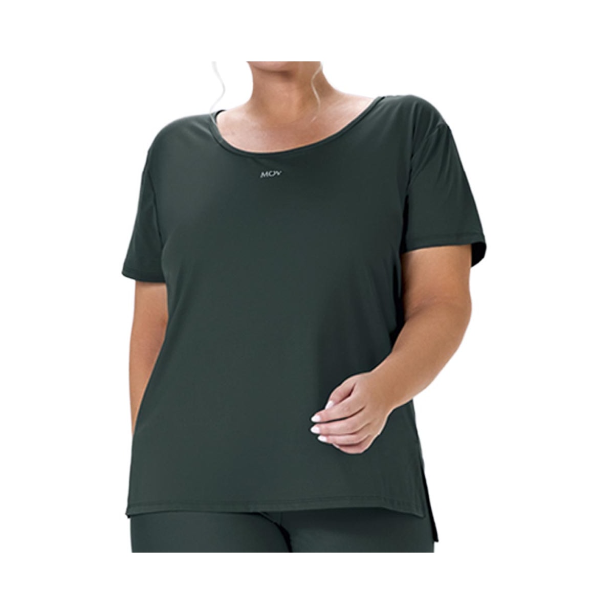 Blusa Mov Mc Fluity Fitness V0066 Floresta