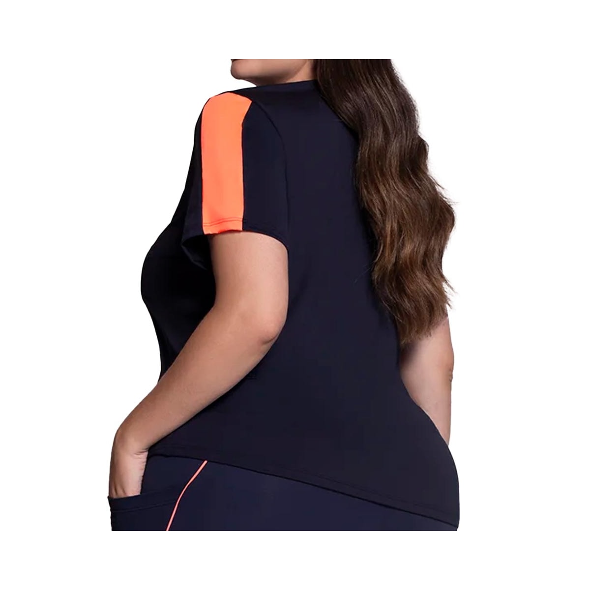 Blusa Selene Fitness Meia Manga 24955 Marinho