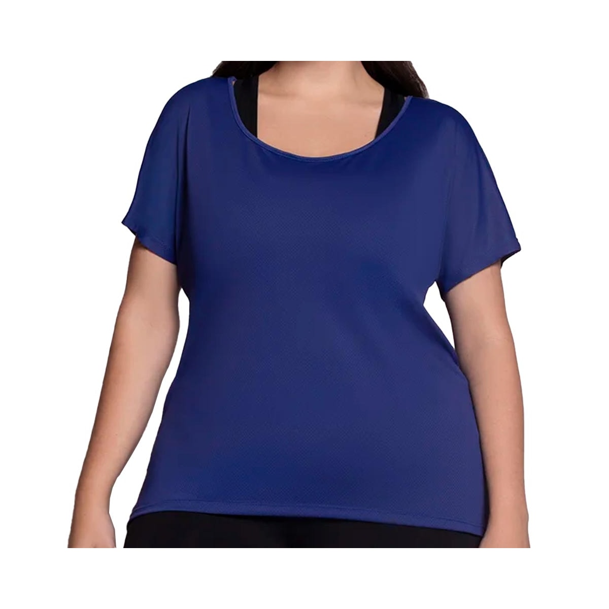 Blusa Selene Fitness Meia Manga 24965 Azul Blusa Selene Fitness Meia Manga 24965 Azul